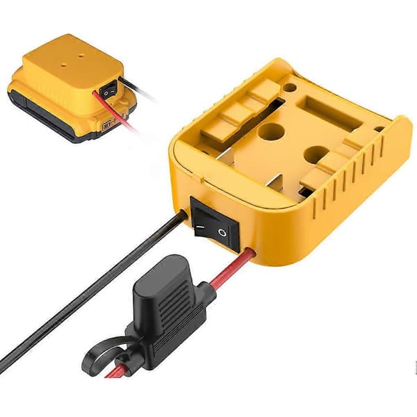 Power Wheels Adapter til 18V/20V Lithiumbatteri DIY Batteriadapter med ON/OFF Afbryder Sikring til DI
