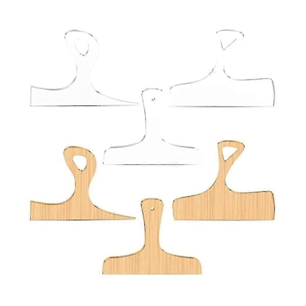 3 Pcs Wood Pattern Acrylic Templates - Charcuterie Board Handle/Cutting Board Angled Curved Drawing Template