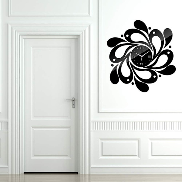 Frameless Wall Clock, Creative Splashing Wall Clock, 3D Wall Sticker