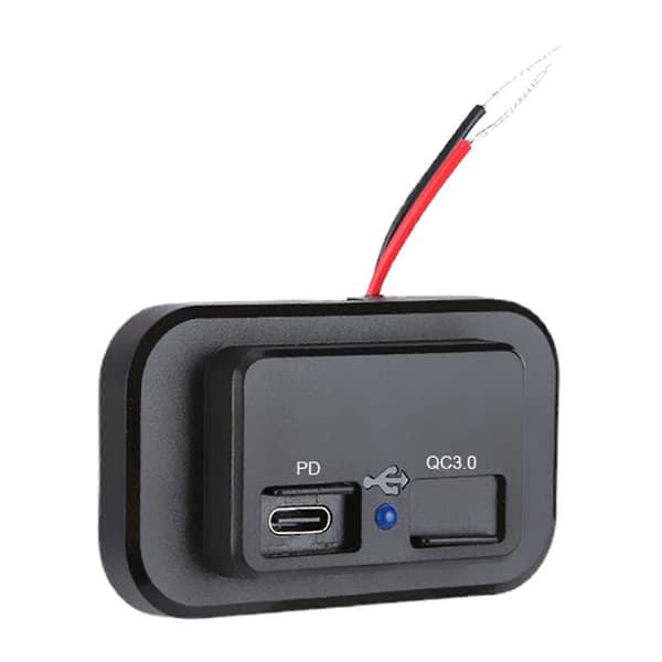 Bilbåd Telefonoplader Stik PD USB-C Hurtigopladning Strømadapter 12V-24V