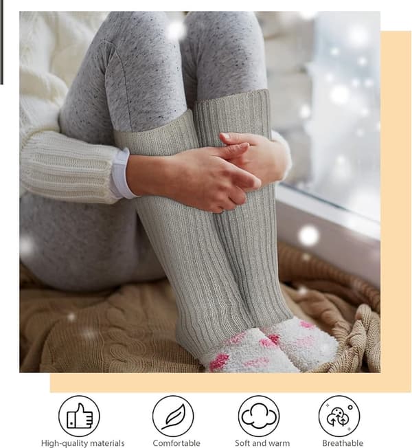 Gotiske ballet-leggings til kvinder, knæhøje benvarmere i uld, grå 40 cm, 1 par