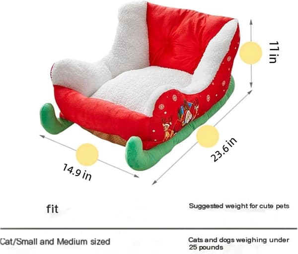 This sleigh-shaped nativity scene measures 60 x 37 x 28 cm. It's a fun and luxurious Christmas.