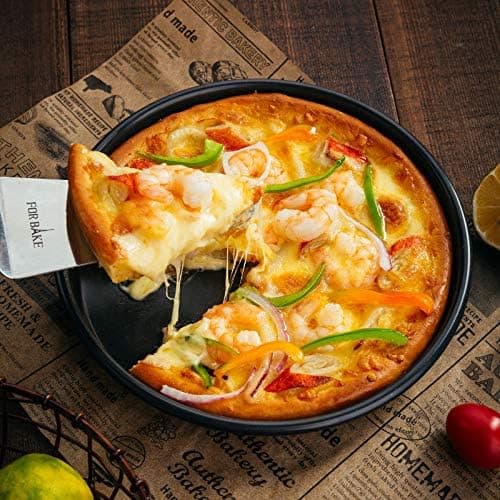 2-pak professionelle pizzapander med premium non-stick belægning til dyb form (10 tommer)