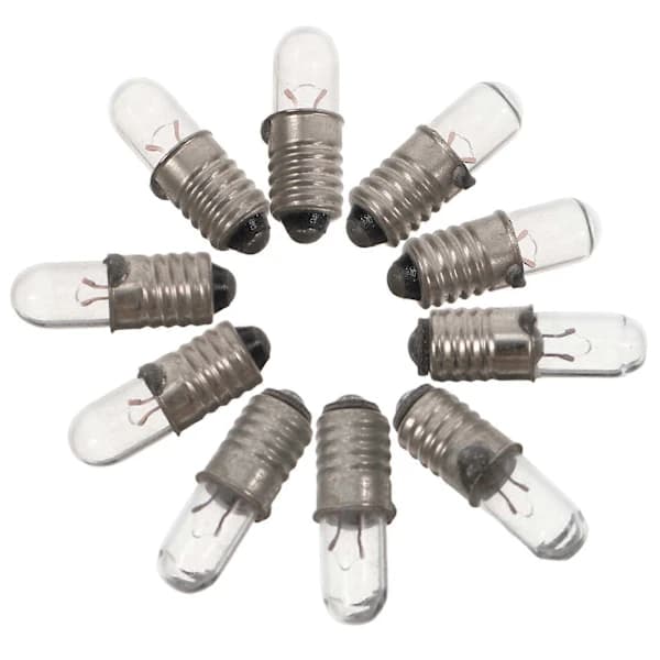 Micro Replacement Bulb E5 Mini Light Bulbs For Technician Scientific Research Round Shape 10pcs