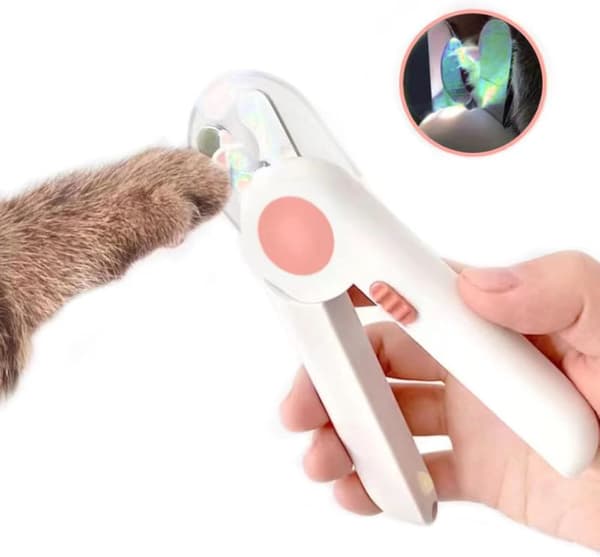 Klosaks og trimmer til hunde og katte, med LED-belysning for sikkerhed