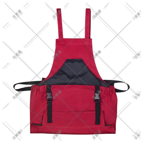 Hageforkle med hurtiglommer for hagearbeid, med lommer, vanntett forkle rød red