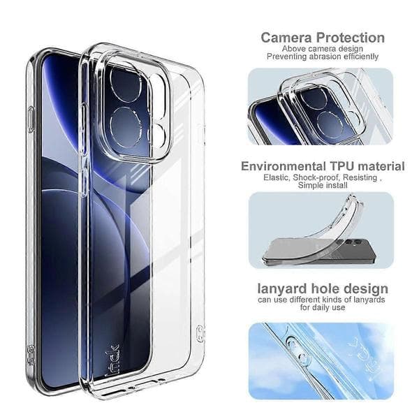 For OPPO Find X9 imak Super Slim Transparent Shockproof TPU Protective Case