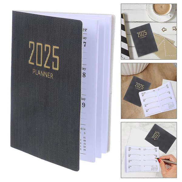 Mini Daglig Planlegger Notisblokk 2025 Kontoragenda Notisblokk Delikat Journalplanlegger (A7)