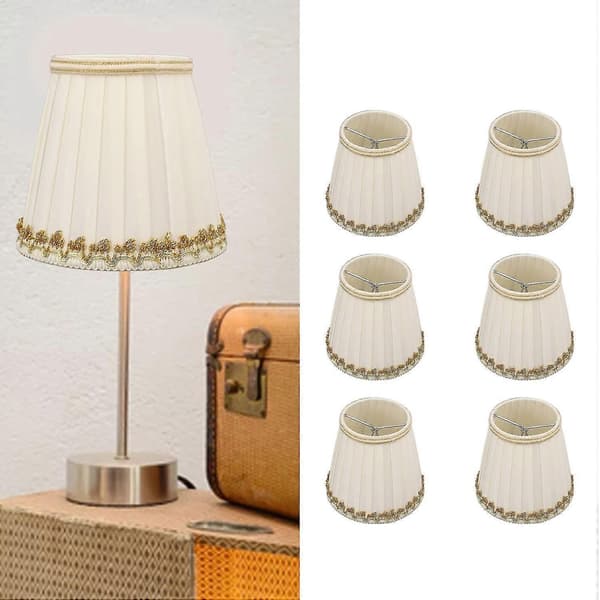 6 Pieces Small Lampshades Safe Soft Easy Installation Modern Lightweight Table Lamp Shade for E14 Bulb