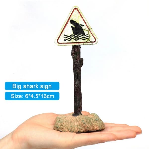 1 pc Aquarium Warning Decorative Poster Resin Sign Fish Tank Lan