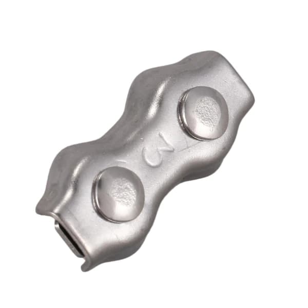 10 stk. 3 mm Duplex-klemmer Rustfrit stål wiregreb Clips Kaliber