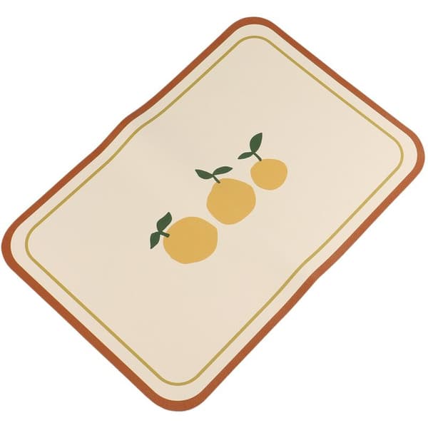 Bordstablett Romantisk Blomsterstil Bordstablett Isolasjonsbordmatte - Tre Appelsiner 45Cm