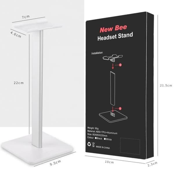 Universal Headphone Stand in Aluminum Alloy - Black