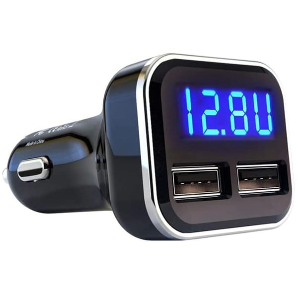 3X billader voltmeter batterimonitor med LED spennings- og strømdisplay, for / Xs, Galaxy S20 S10