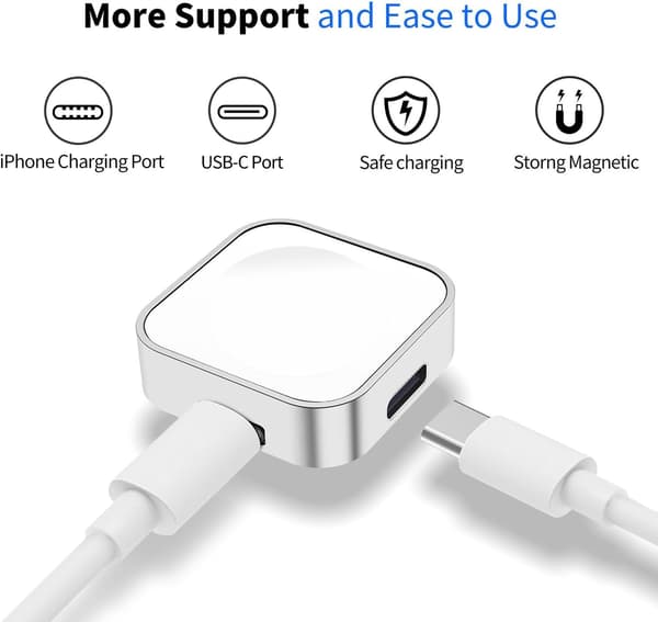 Magnetic Charging Adapter for Apple Watch Reusable USB C or iP DXGHC