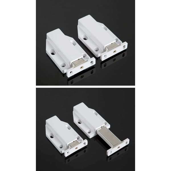 Large Magnetic Touch Release Latch, One-Touch Open/Close (2 Pack)