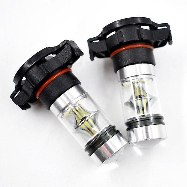 2x 5202 H16 Ps24w Høyeffekt 100w 6000k Superhvite Led Tåkelys DRL-pærer
