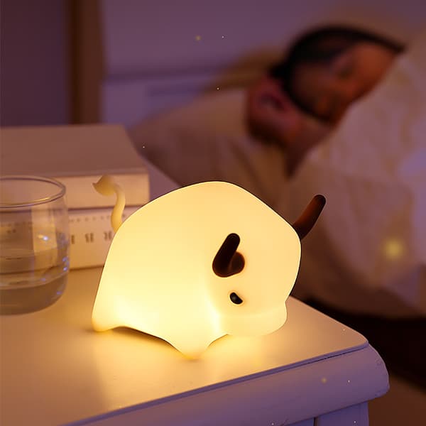 Natlampe sengelampe USB pat silikonlampe (ko ko)