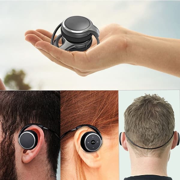 Wireless Headphones On Ear with Clear Voice Pickup Black