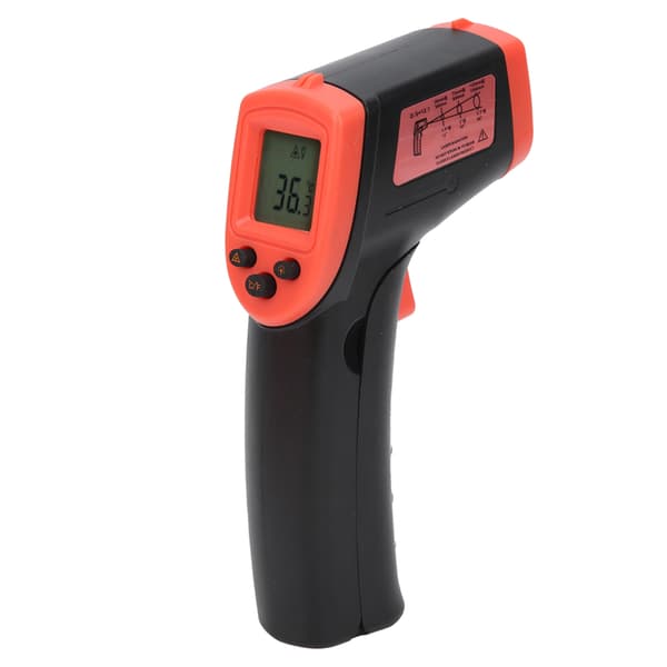 HW600 Berøringsfrit Termometer LCD Infrarødt Digitalt Temperaturmålingstermometer (Rød)