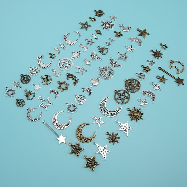 DIY Vedhæng Tilbehør Legering Måne/Stjerne Mønster Armbånd Smykker Materiale (73 stk stilarter)