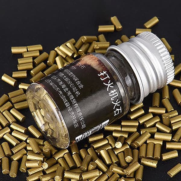 100 stk/karton Universal Lighter Knust Sten Flintsten Til Lig Guld 100 stk Gold 100pcs