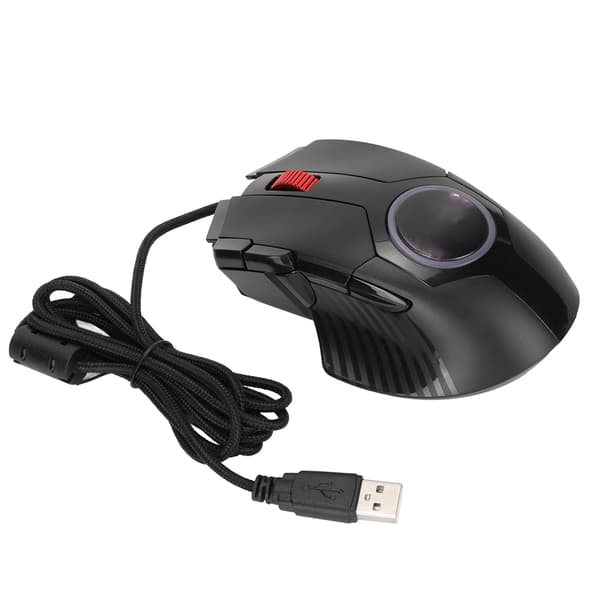 Gamingmus kablet 8 taster RGB Marquee 6 justerbar DPI buet ergonomisk genvejs multifunktionsknap computermus sort
