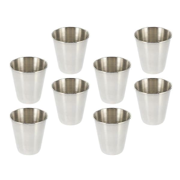 8st Rostfria Vinglas Hushåll Spritglas Dricksglas (Silver)