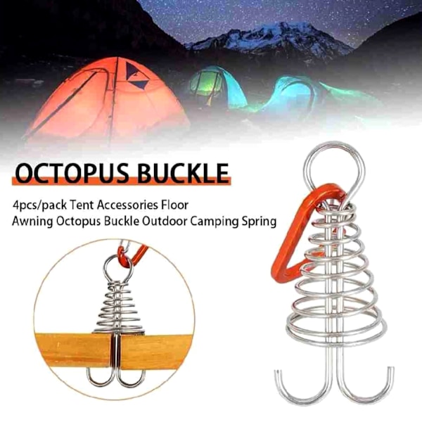 Octopus Däckfäste 10st/set Rostfria Tält Tillbehör Brädfäste Spiral - Perfekt