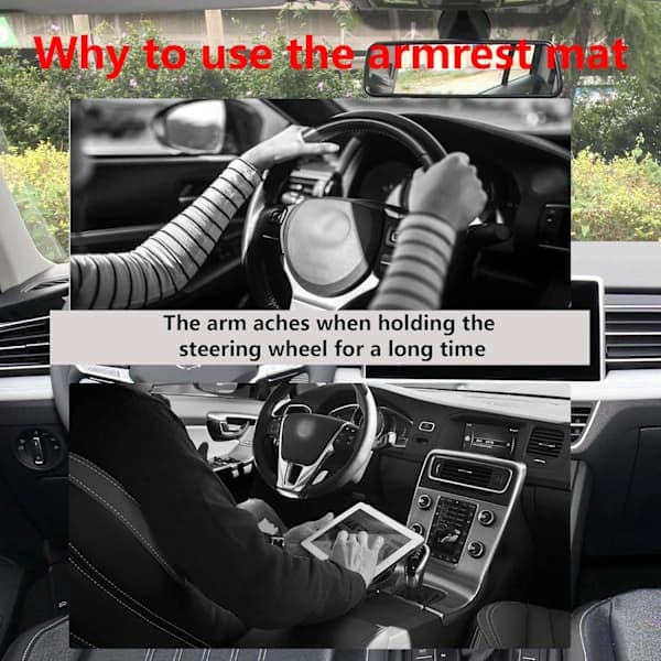 NA/Center Console Cover, Soft and Comfortable PU Leather Car Armrest Pad, Waterproof and Scratch-Resistant Armrest