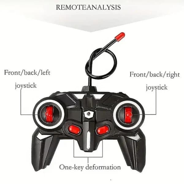 Car Robot Transformer Toy with Remote Control Durable Lightweight Car Toy Gift for Children's Day Red