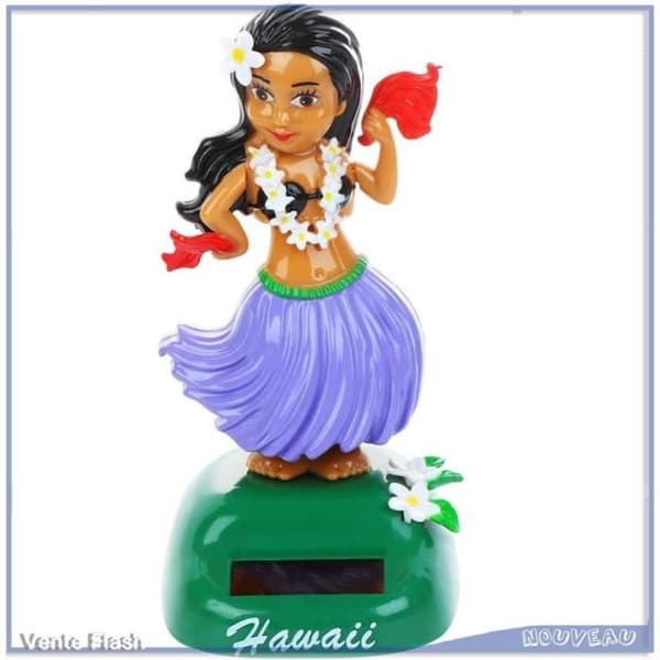 Solcelledrevet Hawaiisk Danserfigur for Bilens Dashbord