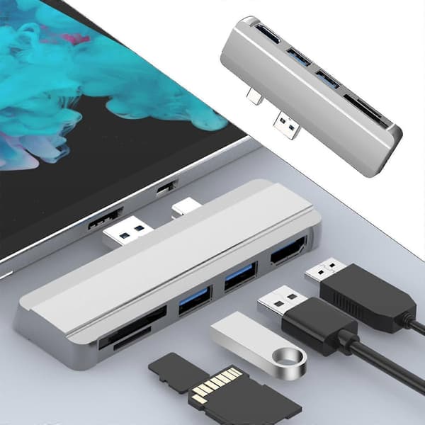 USB Hub 3.0 Dockingstation Splitter Til Surface Pro 4 5 6 Hot Swappin