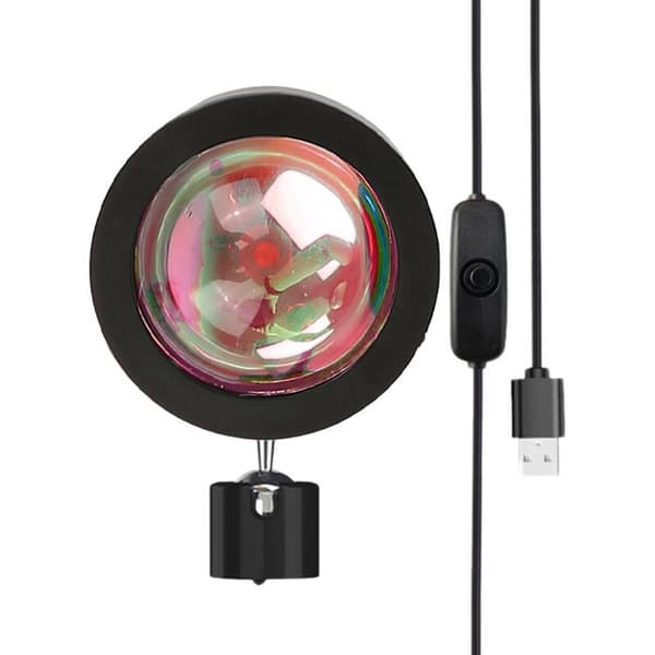 LED Projection Lamp Night Light, USB Projector 360 Degree Rotation Photography Lights for Bedroom Studio