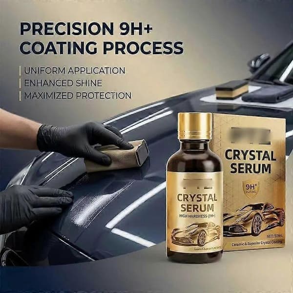 9H+ PTZ Crystal Keramisk Bilförsegling, 50ml Bilpoleringsserum, Hydrofobiskt Repskydd