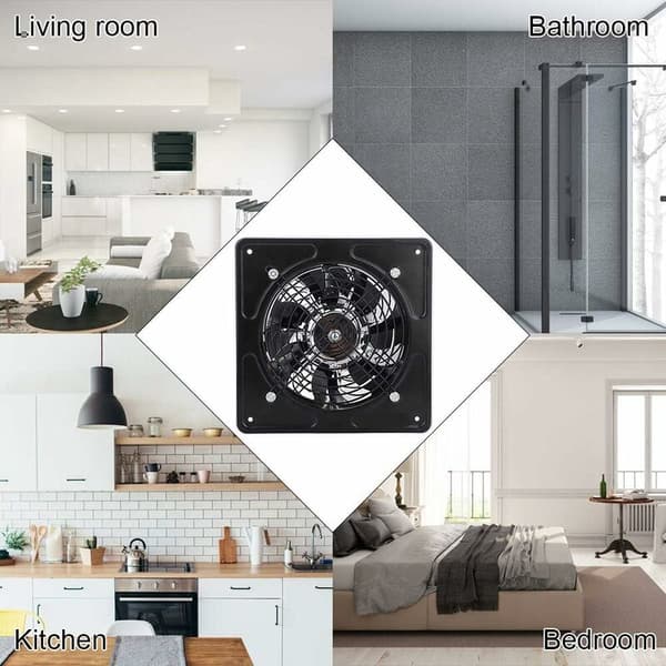 15 cm Utsugsfläkt Luftutsug Väggventilation Tyst Badrum Garage Kök 40w 220 V Fläkt 600m³ / h Luftflöde