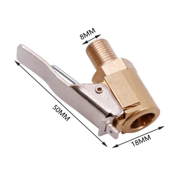 Inflation Nozzle - Not Specified - 2 Pieces - Brass - Compatible with 8mm Hose - 250 PSI[YJD]