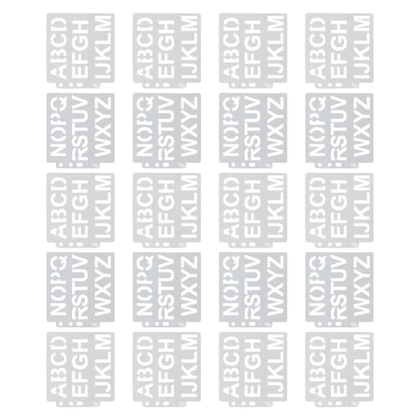 20 Pcs Painting Stencils Hollow Letter Patterns Stippling Drawing Board Auxiliary Tools