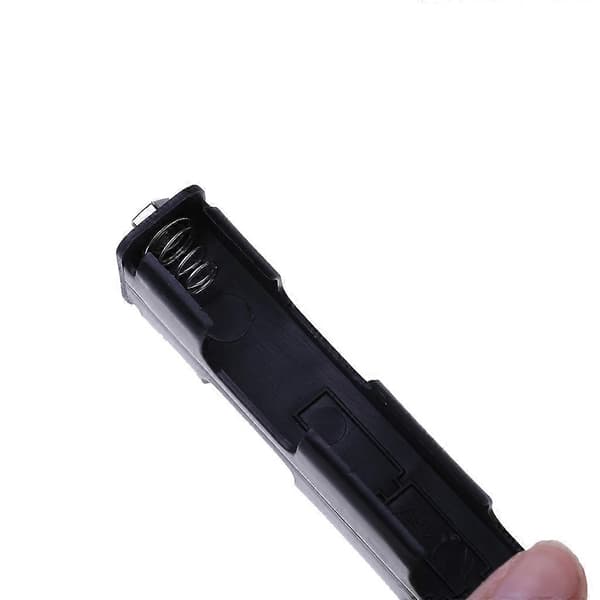 Batteriholder 4 x AA Lang Rem Bagside til Etui 6V Dobbelt Lag Dobbeltsidet Boks