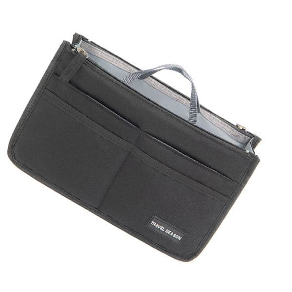 Large Capacity Electronics Organizer - Travel Case for Electronic Accessories Black Black Svart