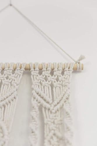 QueHouse Makrame Garnblomsterpotte Dekorasjon - Veggdekor Boho Blomst