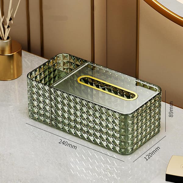Tissue Box Cover Rektangel, Tissue Box Servettdispenser för Badrum Sovrum Vardagsrum Kontor