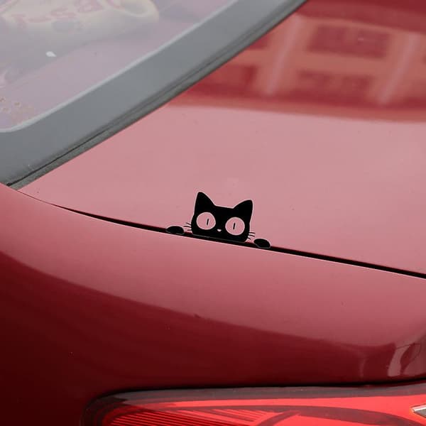 Söt Kitty Tecknad Katt och Djur Vattentäta Bildekaler