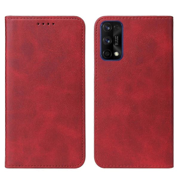 Magnetisk læderetui til Realme 7 Pro [DB] Rød Red
