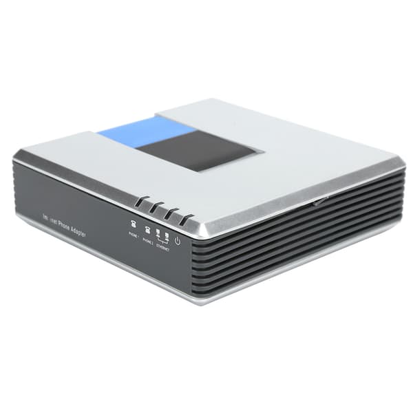 VoIP Gateway DualPort Internettelefonadapter Protokollomformer for Cisco PAP2T 100-240V (US-plugg)