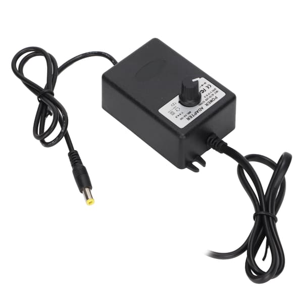 Strømadapter Justerbar Spændingshastighedsregulering 24W 2A Hurtigopladende Computerstrømadapter 100-240V US-stik