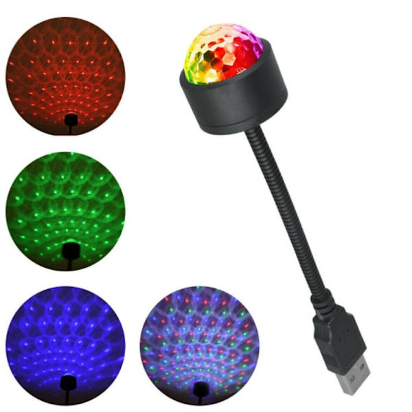Färgglad LED-atmosfärsbelysning för bil