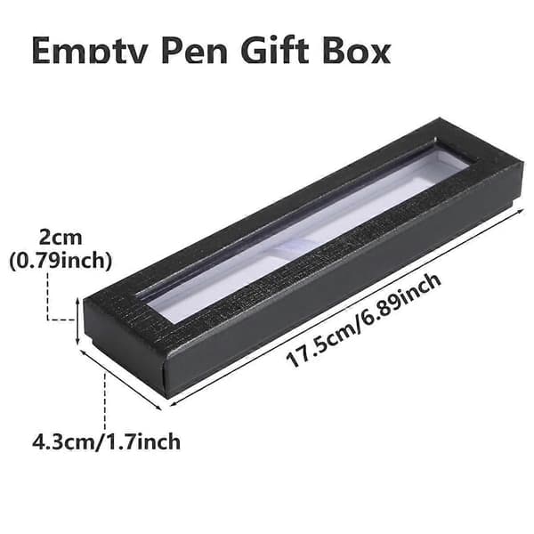 24 Empty Pen Gift Boxes with Clear Lid, Pen Box Pen Display Case for Presentation Jewelry Gift Packaging