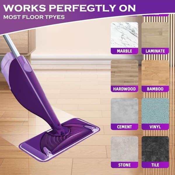 3-pakke gjenbrukbare kluter, mikrofibererstatningsmoppputer, erstatningskluter for Swiffer Wet Jet Spray Mop, vaskbare mikrofibermoppputer - Voile
