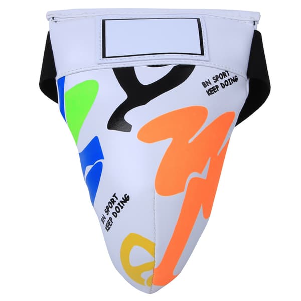 BN FIGHT Graffiti Barn Jockstrap Ljumsk Skydd Utrustning för Boxning Sanda Taekwondo Träning vit